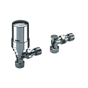 DANFOSS 8/10/15MM DANFOSS RAS-D2 ANGLED CHROME TRV WITH LOCKSHIELD