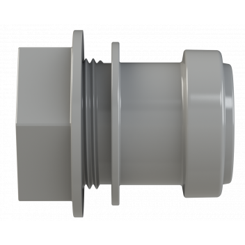 PUSHFIT TANK CONNECTOR; 32MM GREY