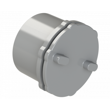 PUSHFIT SCREWED ACCESS STOP END PLUG; 40MM GREY