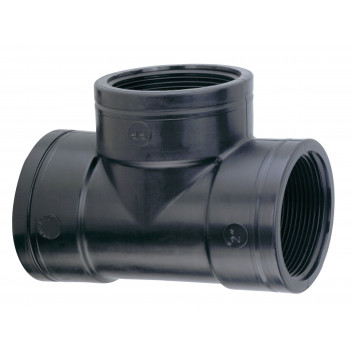 PLASSON 90MM DEGREE THREADED TEE 1 1/4\"