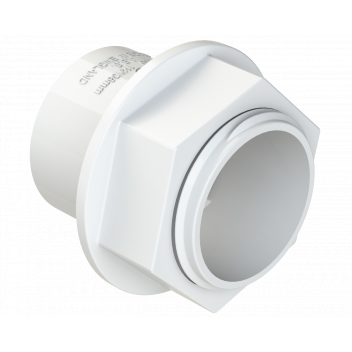 S/WELD TANK CONNECTOR; 32MM WHITE