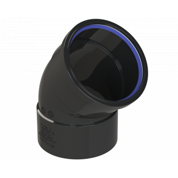 POLYPIPE RING-SEAL OFFSET BEND; 4\"/110MM 135 DEG BLK