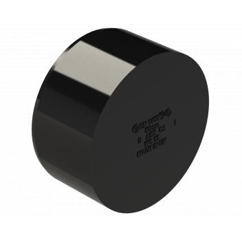 S/WELD SOCKET STOP END PLUG; 50MM BLACK