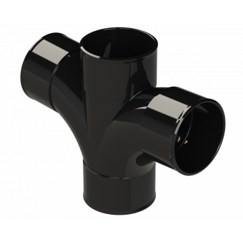 POLYPIPE S2000 50MM MUPVC CROSS TEE 92.5DEG BLACK
