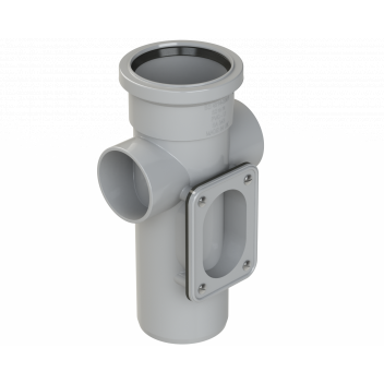 POLYPIPE RING-SEAL ACCESS PIPE (1XSOCKET);3\"/82MM GY