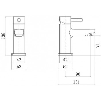 RIVINGTON BASIN MIXER -  - WASTE NOT INCLUDED