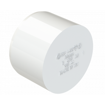 S/WELD SOCKET STOP END PLUG; 32MM WHITE