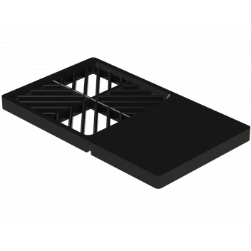 SPARE RECT PP GRID BLACK 1/10