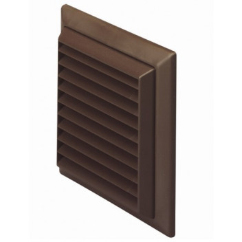 DOMUS 100MM RIGID DUCT OUTLET LOUVERED GRILLE - BROWN