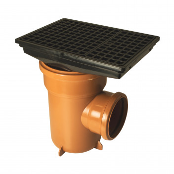 FLO U/GRD BOTTLE GULLY RECT GRID; 110MM