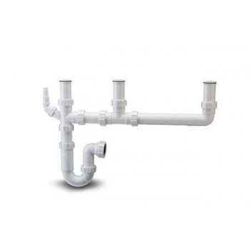 W/TRAP 3 BOWL U/SINK KIT 1XHOSE; 40MM