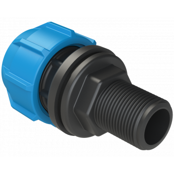POLYFAST TANK CONNECTOR;25MM X 3/4\"
