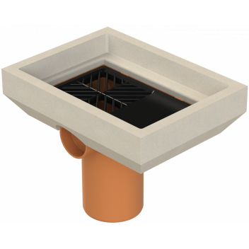 RECT HOPPER ANTI SPLASH; 4\"/110MM