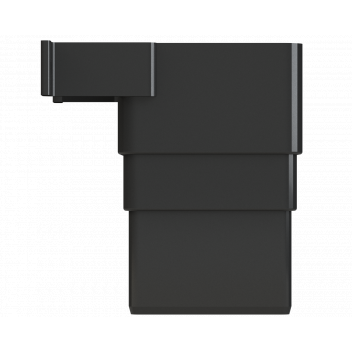 DPSQ65 PIPE CONNECTORS; OFFSET BLACK