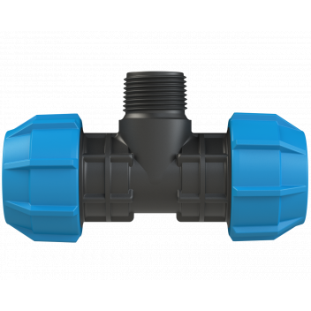 POLYFAST BSP MALE BRANCH TEE;25MM X 3/4\"