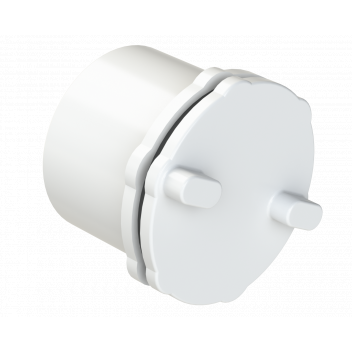 PUSHFIT SCREWED ACCESS STOP END PLUG; 32MM WHITE