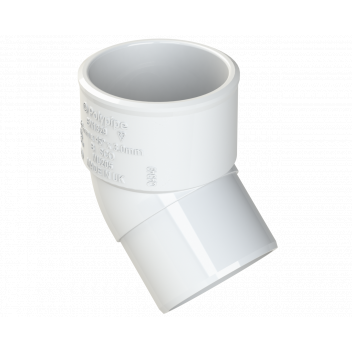 POLYPIPE S2000 40MM MUPVC 45DEG SPIGOT BEND - WHITE