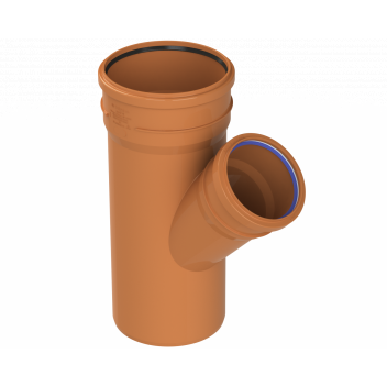 DRAIN UNEQUAL JUNCT; 45D 2XSCKT 6\"/160