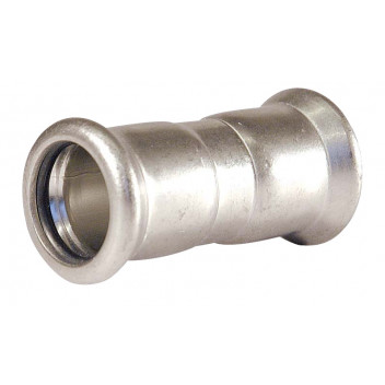 SS 316 PRESS - STRAIGHT COUPLING - 22MM
