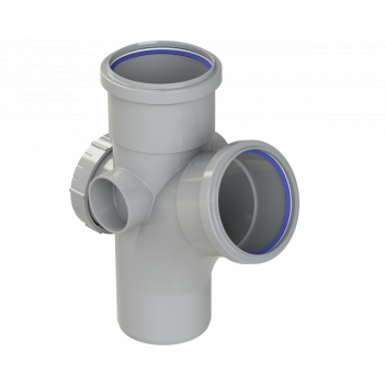 POLYPIPE RING-SEAL ACCESS BRANCH;4\"/110MM 112.5D GRY