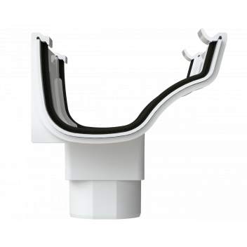 OGEE EXTRA RUNNING OUTLET; WHITE