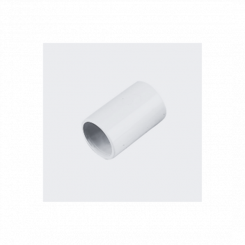 E. TUPLING OVERFLOW STRAIGHT CONNECTOR 21.5MM - WHITE