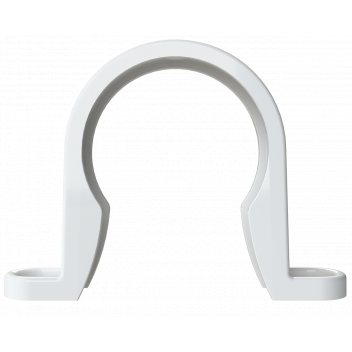 S/WELD PIPE CLIP; 40MM WHITE