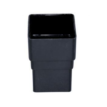 E.TUPLING 65MM SQUARE DOWNPIPE SOCKET - BLACK