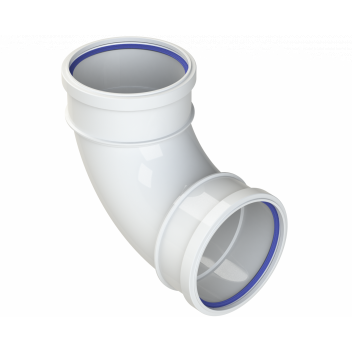 POLYPIPE RING-SEAL BEND (2XSCKT);4\"/110MM 92.5DEG WT