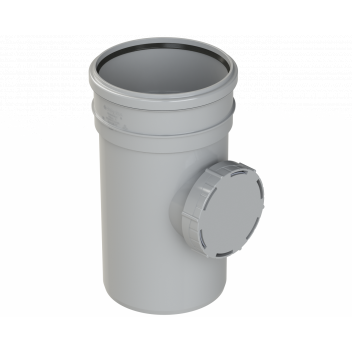 POLYPIPE RING-SEAL ACCESS PIPE (1XSCKT);6\"/160MM GRY