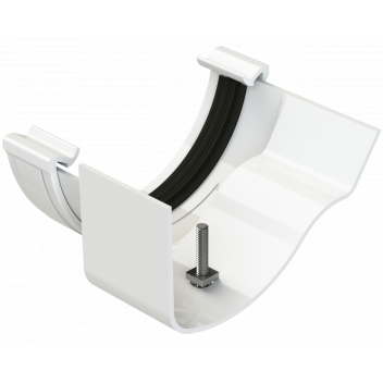 RW FITTS PLASTIC-METAL GUTT ADAPTOR;WHIT