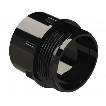 POLYPIPE S2000 MUPVC 40MM SCKT X MI CONNECTOR - BLACK