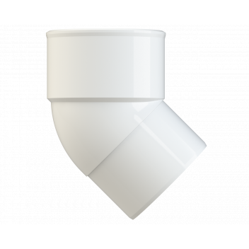 POLYPIPE S2000 50MM MUPVC 45DEG SPIGOT BEND - WHITE