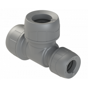 POLYPLUMB END REDUCED TEE; 22X15X22MM