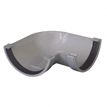 E.TUPLING 150MM 90DEGREE GUTTER ANGLE HALF ROUND KOMMERCIAL GREY