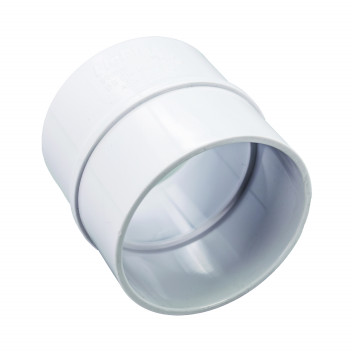 FLOPLAST S/WELD STRAIGHT COUPLING; 50MM WHITE