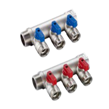 RIIFO FS5 2 PORT 1\"X3/4\" BLUE PLUMBING MANIFOLDS (BLUE)