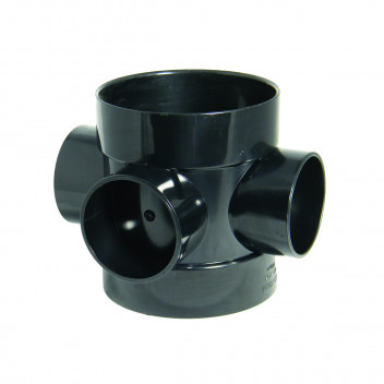 E.TUPLING SOLVENT SOIL SHORT BOSS PIPE - BLACK