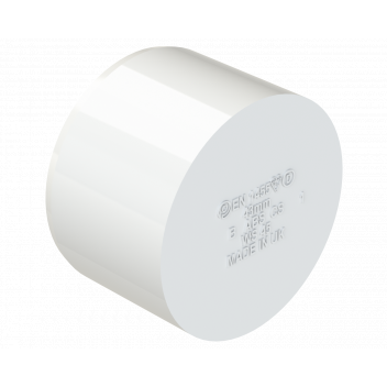 S/WELD SOCKET STOP END PLUG; 40MM WHITE