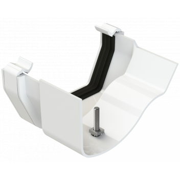 RW FITTS PLASTIC-METAL GUTT ADAPTOR;WHIT