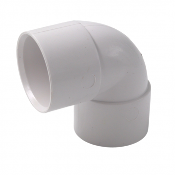 E.TUPLING SOLVENT WASTE 90DEG BEND - 32MM - WHITE
