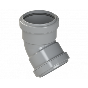 PUSHFIT OBTUSE BEND 45DEG; 50MM GREY