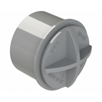 S/WELD SCREWED ACCESS STOP END PLUG; 40MM GREY