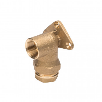 PLASSON WALL PLATE ELBOW (BRASS) - 25MM X 1/2\"