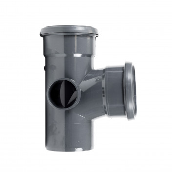 FLOPLAST RING-SEAL BRANCH 92.5 DEG;4\"/110MM SOIL ANTHRACITE GREY AG