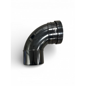 E.TUPLING 6\" PUSH-FIT SOIL S/S 92.5DEG BEND - BLACK