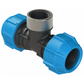 POLYFAST BSP FEMALE BRANCH TEE;25MMX3/4\"