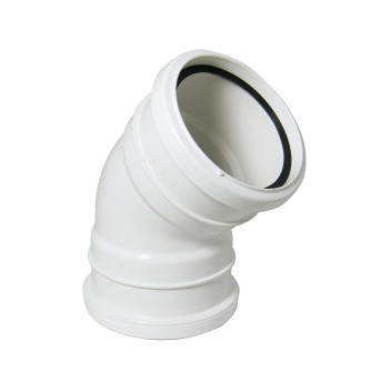 FLOPLAST RING-SEAL 135 D/S BEND;4\"/110MM SOIL WHITE