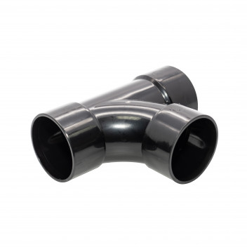 FLOPLAST S/WELD SWEPT TEE 92.5 DEG; 40MM BLACK
