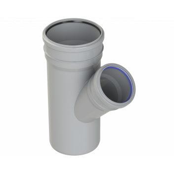 POLYPIPE RING-SEAL SNGL BRANCH;6\"/160MM 135D UNEQ GY